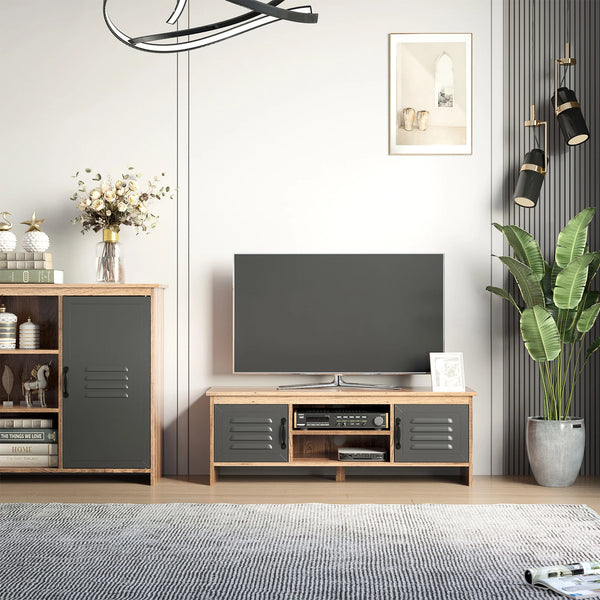Meuble TV moderne bois métal