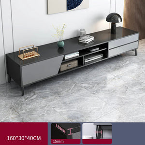 Meuble TV moderne bois et noir