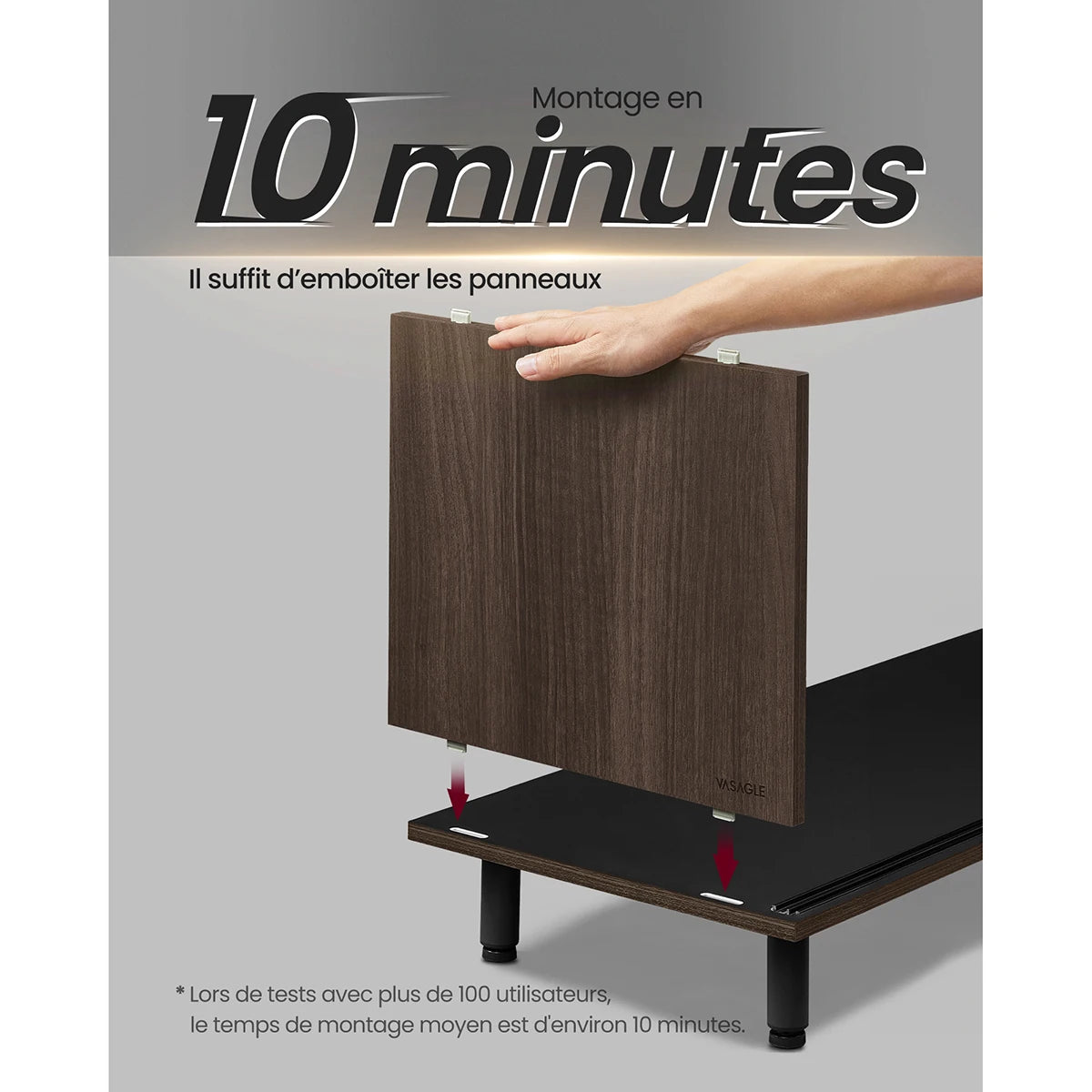 Meuble TV moderne marron cendré