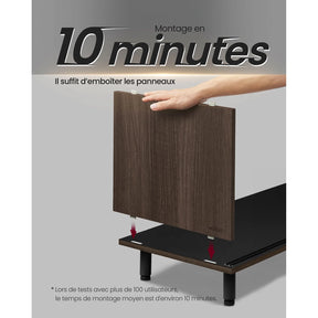 Meuble TV moderne marron cendré