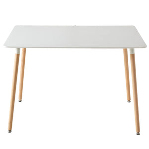Table à manger minimaliste bois blanc