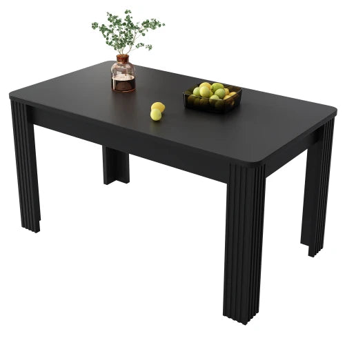 Table à manger noire contemporaine