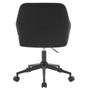 Chaise de bureau velours vert pivotante