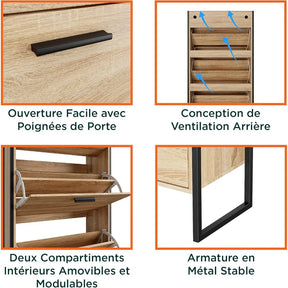 Meuble à chaussures industriel bois