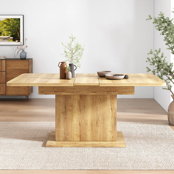 Table à manger extensible bois avec rangement