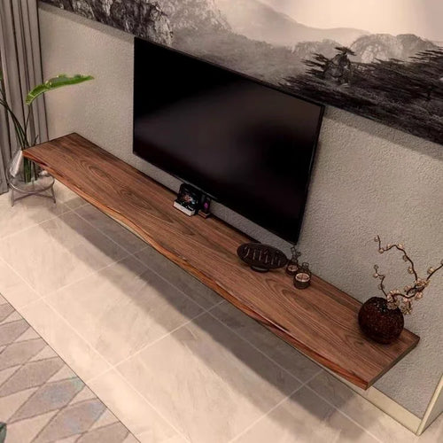 Meuble TV flottant bois brut