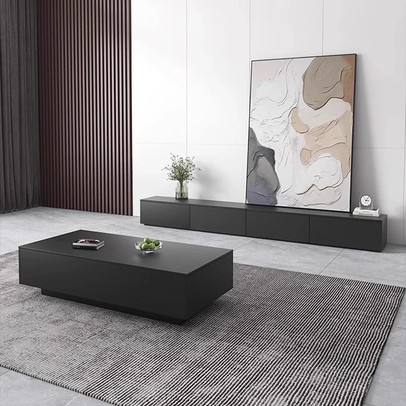 Meuble TV moderne noir mat