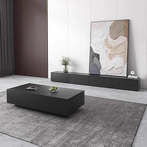 Meuble TV moderne noir mat
