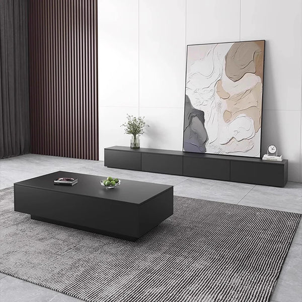 Meuble TV moderne noir mat