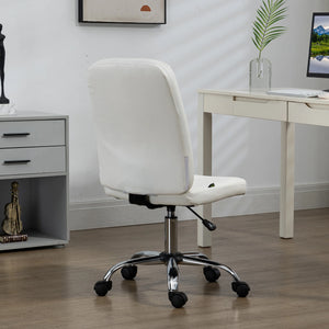 Chaise de bureau blanche réglable