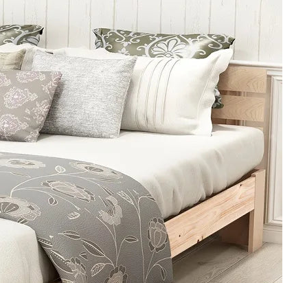 Lit en bois massif naturel 140x200