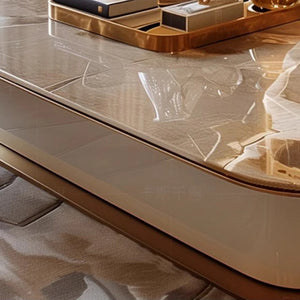 Table basse rectangulaire marbre luxe