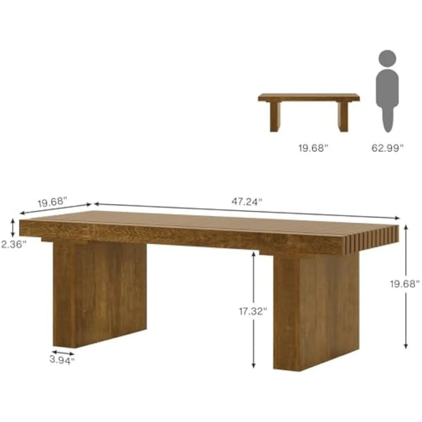 Table basse rectangulaire bois design