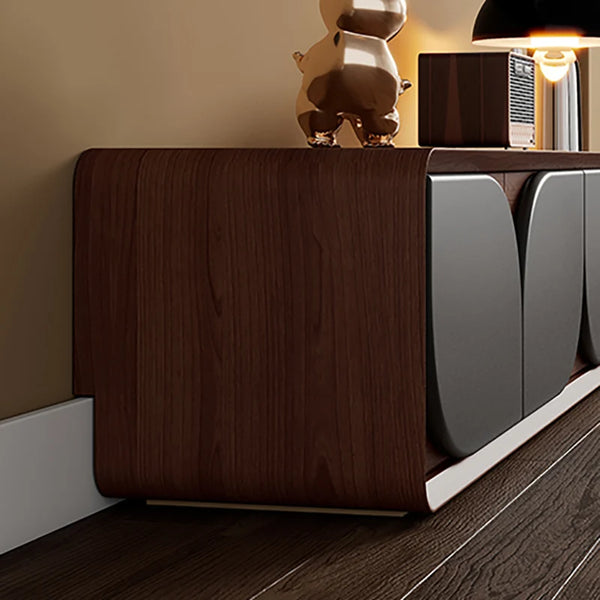Meuble TV design bois foncé