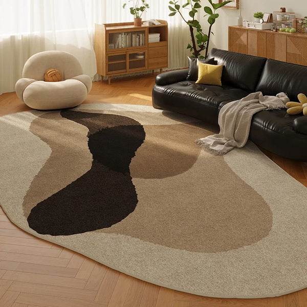Tapis irrégulier rétro beige