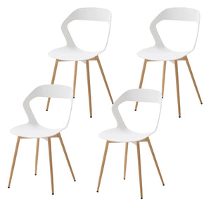 Chaise de salle à manger blanche scandinave