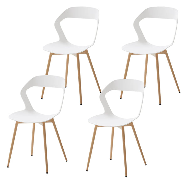 Chaise de salle à manger blanche scandinave