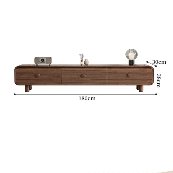 Meuble TV bois design arrondi