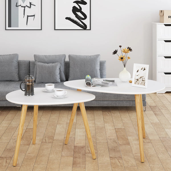 Tables d’appoint scandinaves blanches