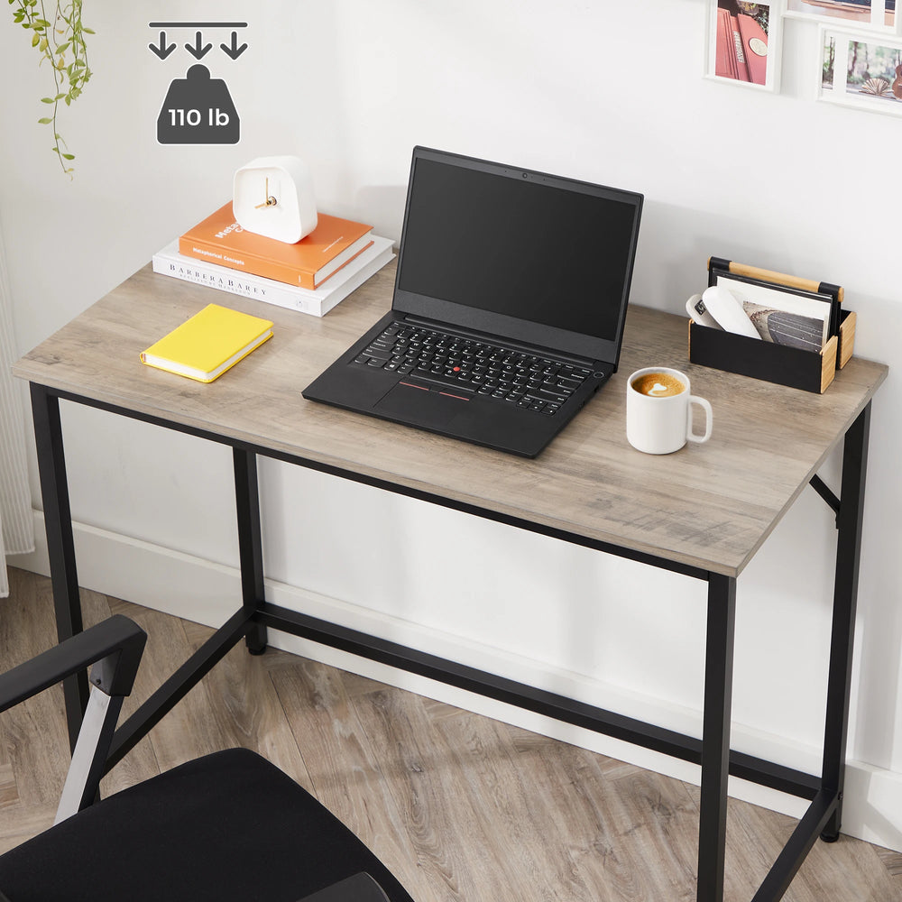 Bureau compact grège industriel