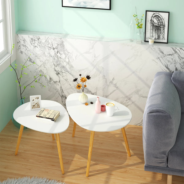 Tables d’appoint scandinaves blanches