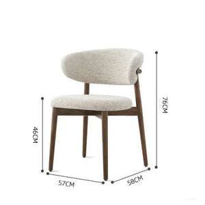 Chaise moderne scandinave bois et lin