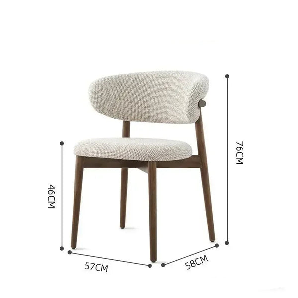 Chaise moderne scandinave bois et lin