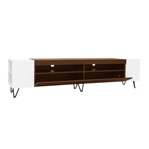 Meuble TV moderne blanc et bois
