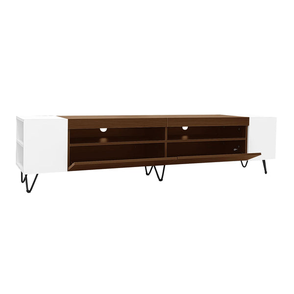 Meuble TV moderne blanc et bois