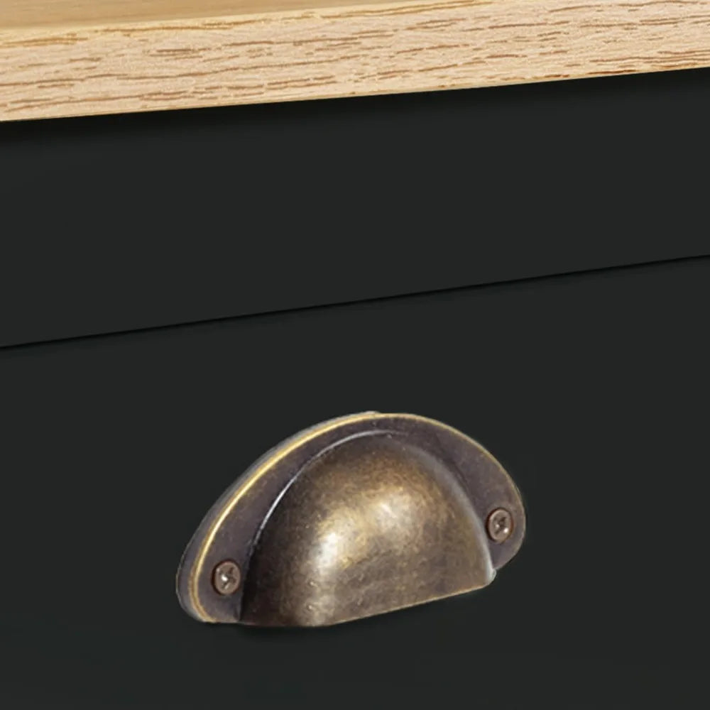 Meuble TV bois noir campagne