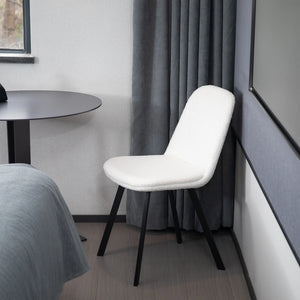 Chaises de salle à manger tissu bouclette (lot de 2)
