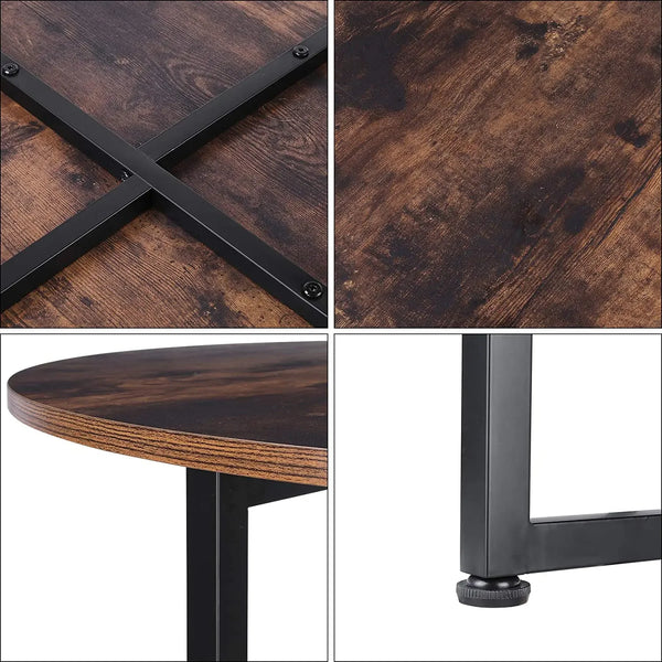 Tables basses rondes vintage métal bois