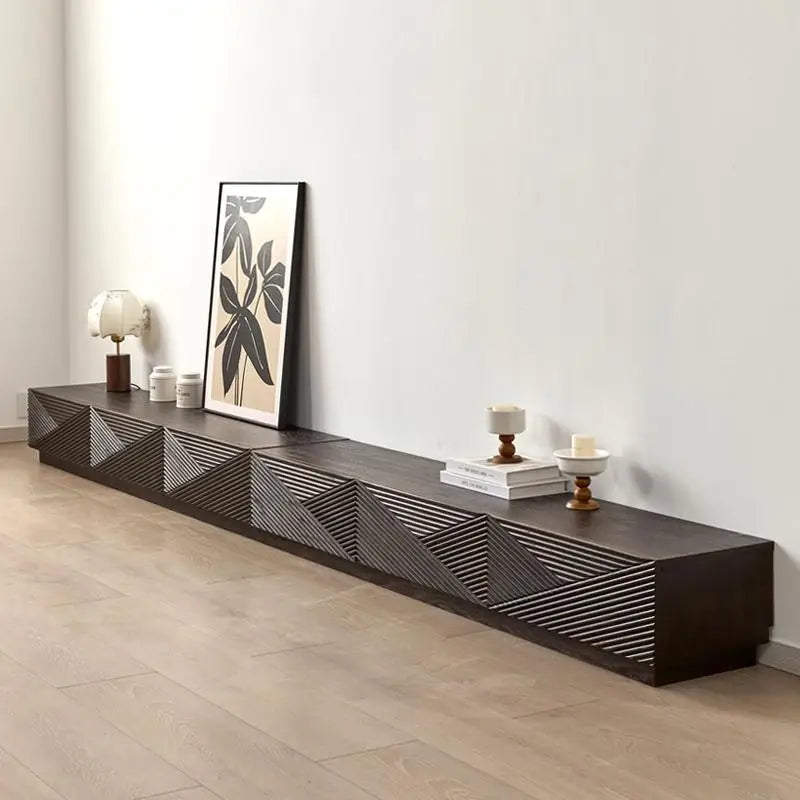 Meuble TV bas design nervuré