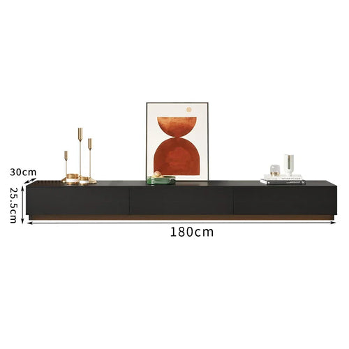 Meuble TV noir mat minimaliste