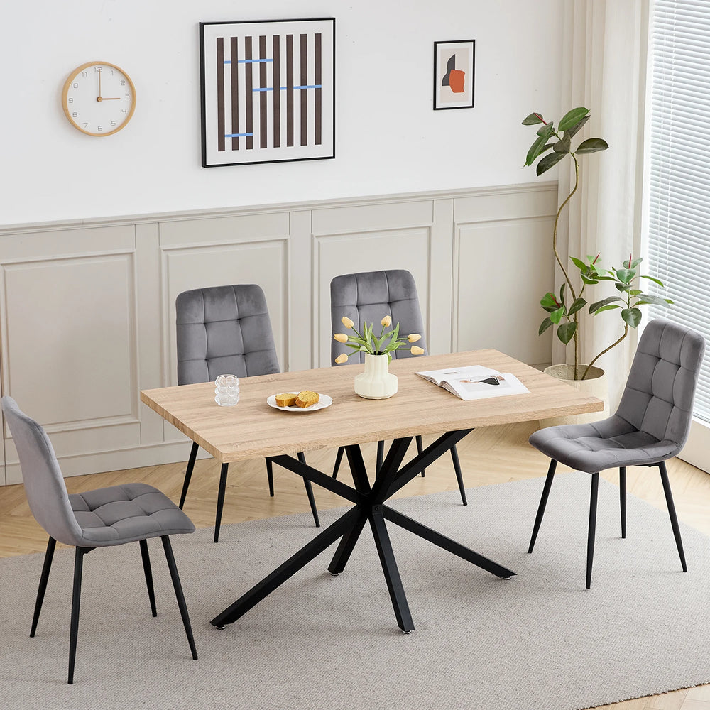 Table rectangulaire bois et métal