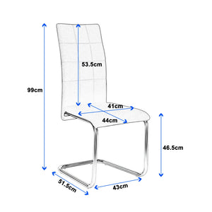 Chaises cantilever velours gris