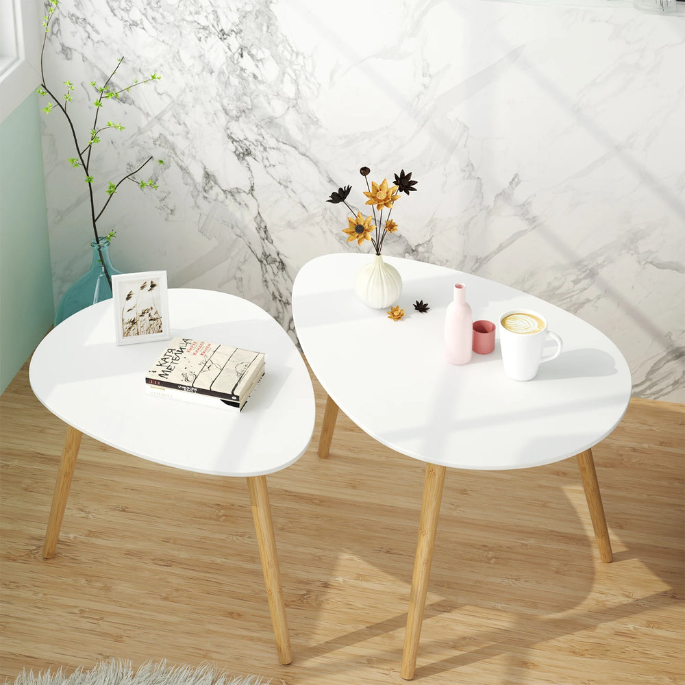 Tables d’appoint scandinaves blanches