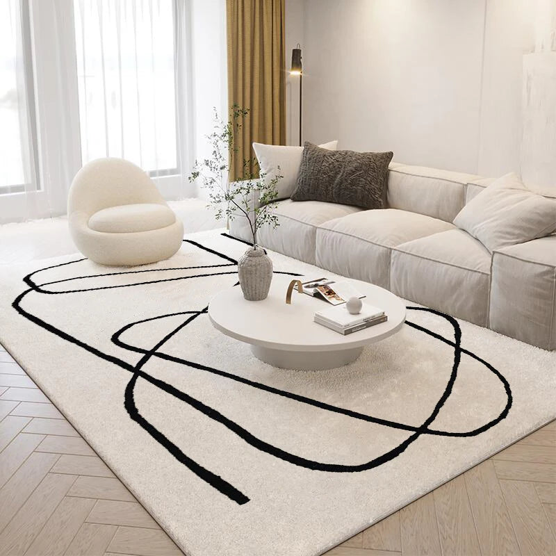 Tapis nordique lignes abstraites