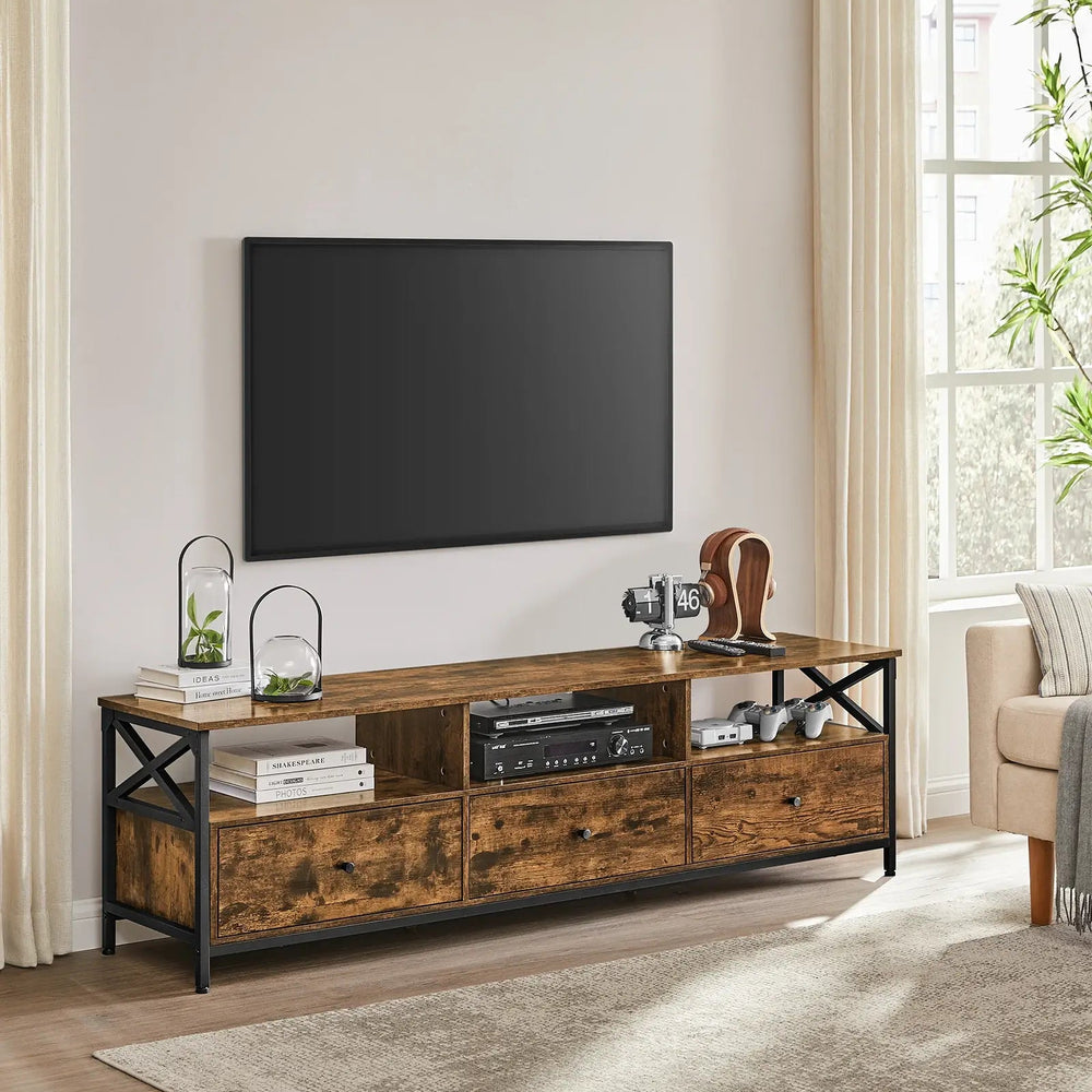Meuble TV industriel bois rustique