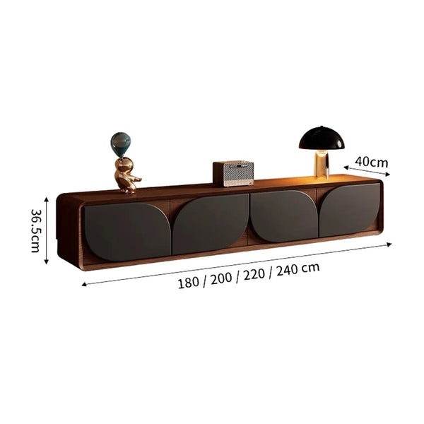 Meuble TV design bois foncé