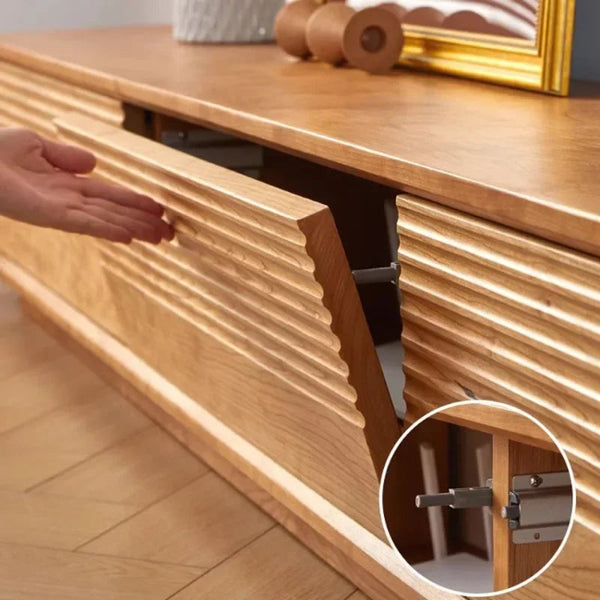 Meuble TV bas bois cerisier
