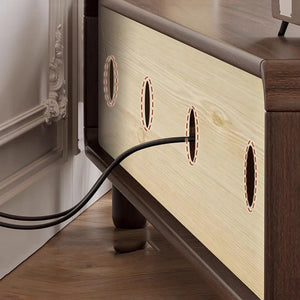 Meuble TV bois design arrondi