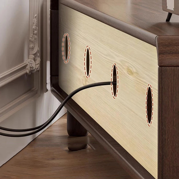 Meuble TV bois design arrondi
