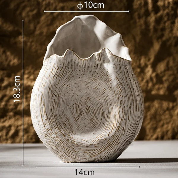 Vase en céramique cercle irrégulier