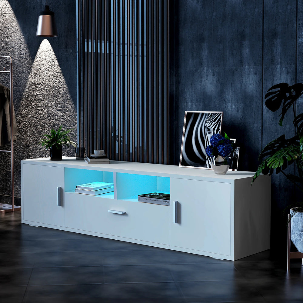 Meuble TV LED blanc moderne