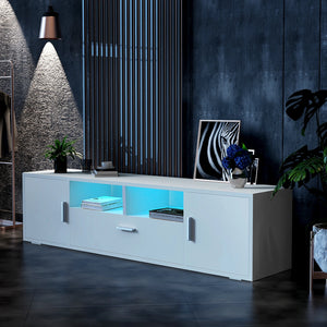 Meuble TV LED blanc moderne