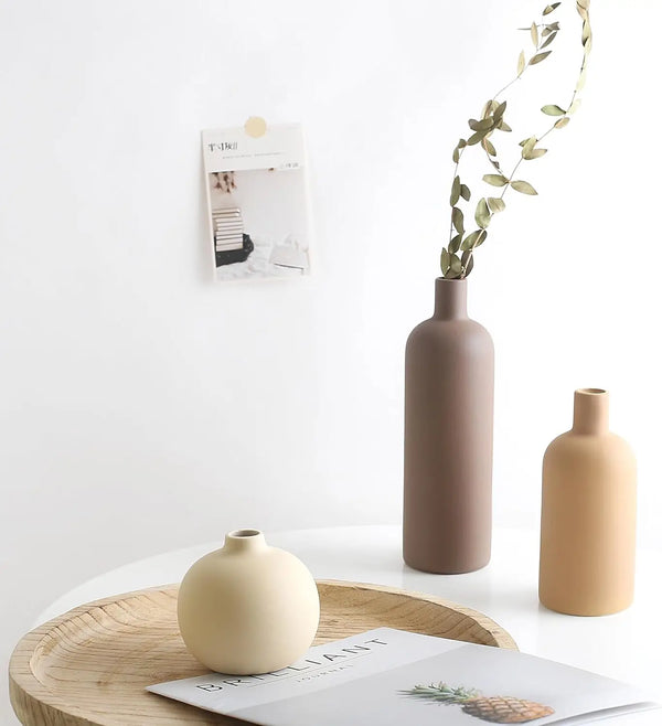 Vase décoratif céramique neutre