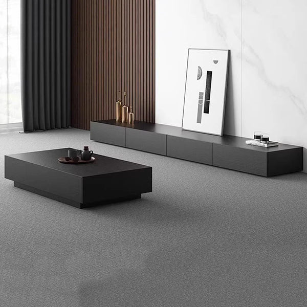 Meuble TV moderne noir mat
