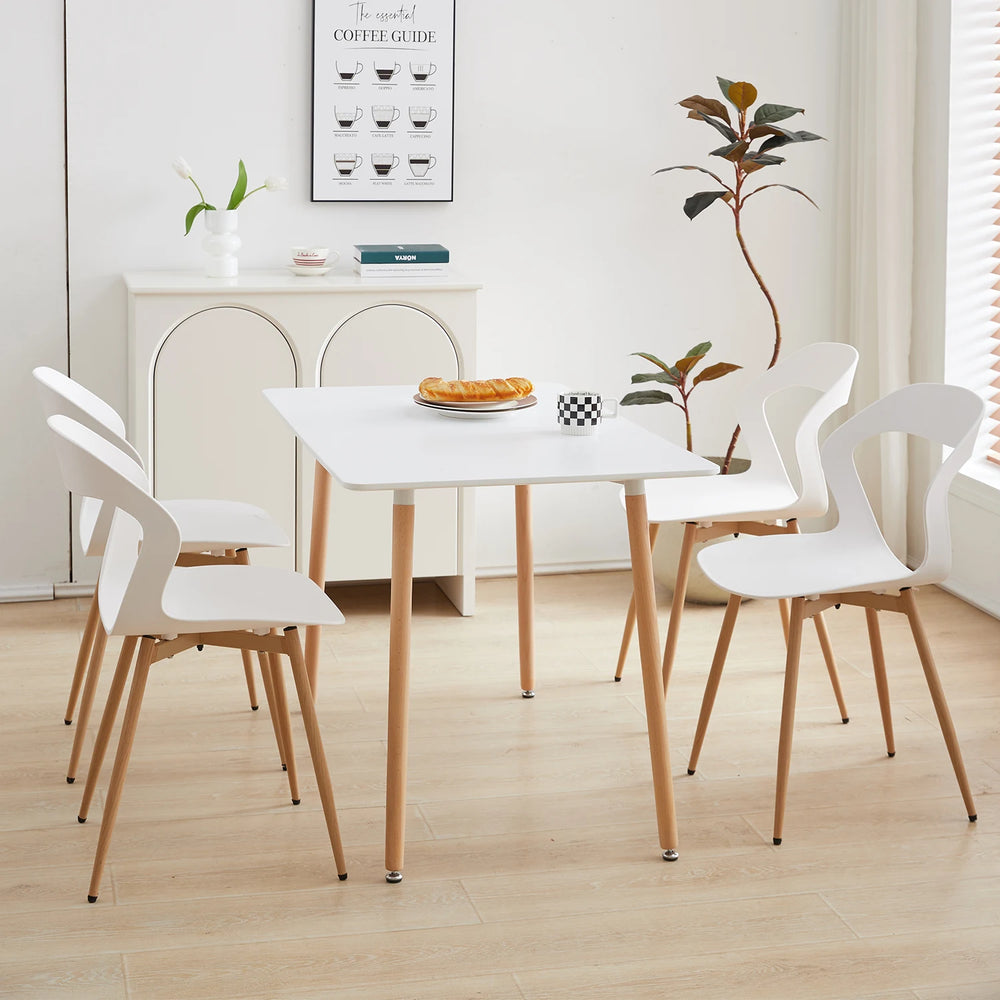 Chaise de salle à manger blanche scandinave