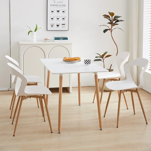 Chaise de salle à manger blanche scandinave